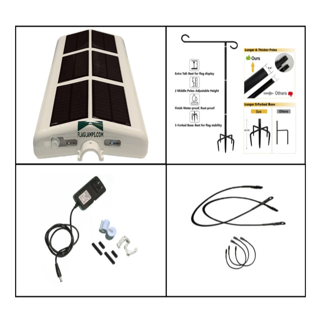 The FlagLamps White LED+ Bundle