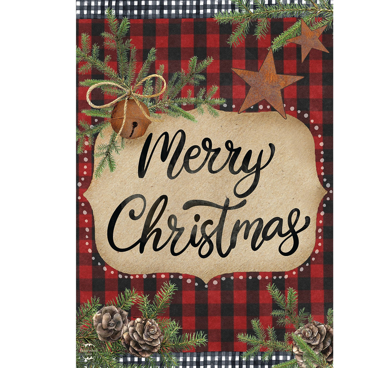 Farmhouse Merry Christmas House Flag 28x40
