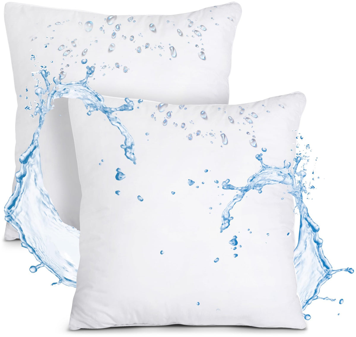Outdoor Pillow Inserts 18x18 Inches (Pack of 2, White), Water Resistant
