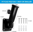 Multi-Position Aluminum Adjustable Flag Pole Bracket Mount