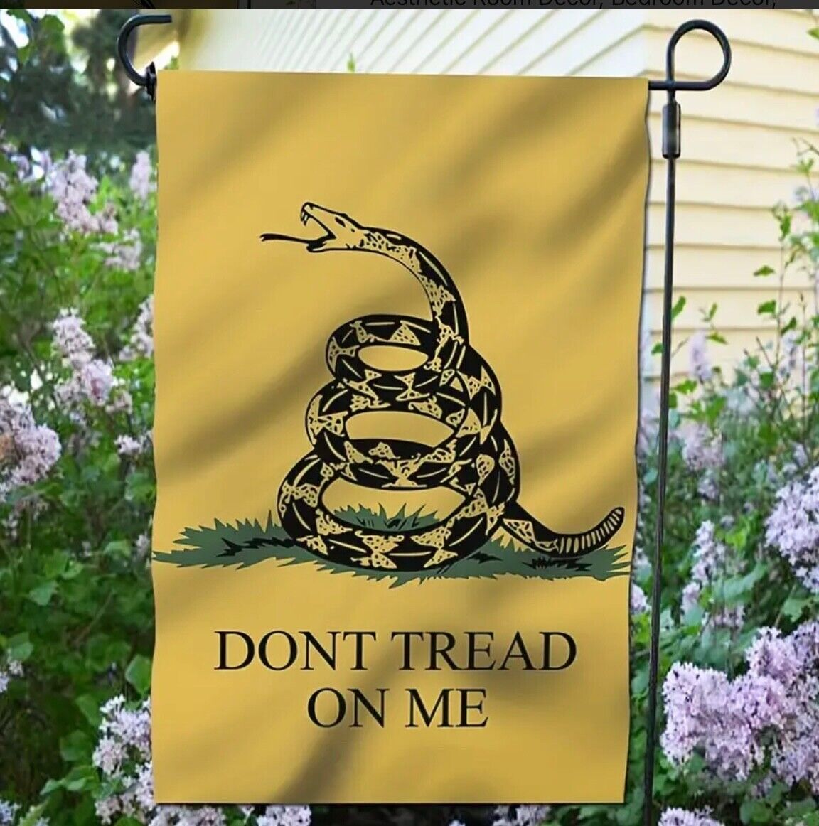 Don't Tread on Me 12"x18" Patriotic Vintage Gadsden Snake Garden Flag