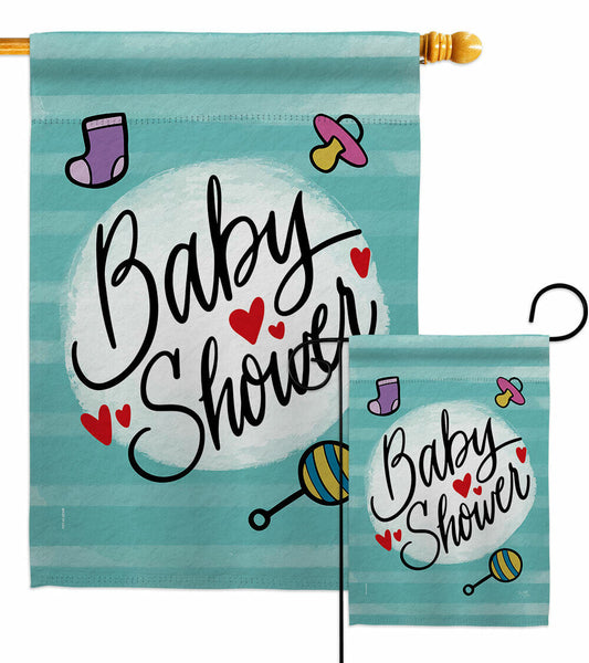 Baby Shower Garden Flag New Born Celebration Decorative Gift Yard House Flags