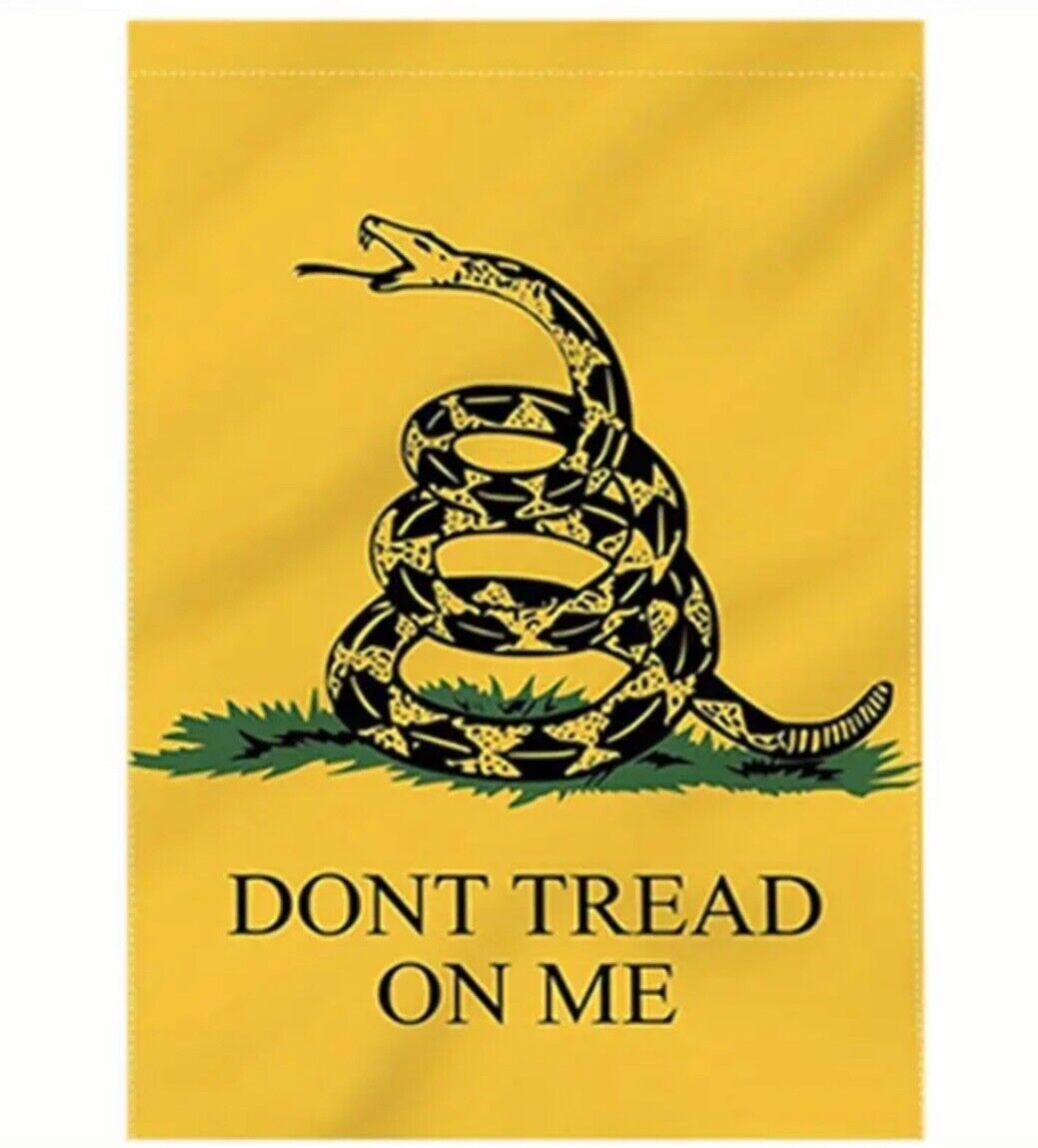 Don't Tread on Me 12"x18" Patriotic Vintage Gadsden Snake Garden Flag