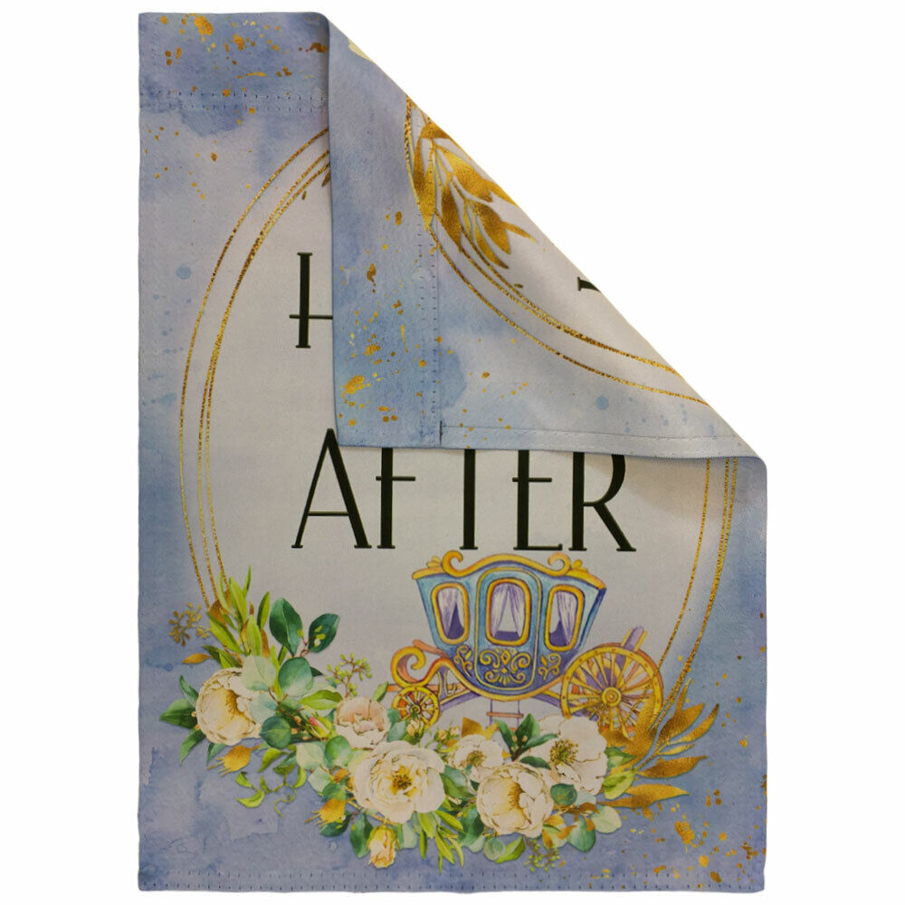 Happily Ever After Garden Flag 12x18in Cute Novelty Yard Flag Just Married