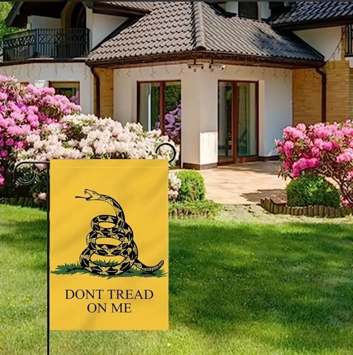 Don't Tread on Me 12"x18" Patriotic Vintage Gadsden Snake Garden Flag