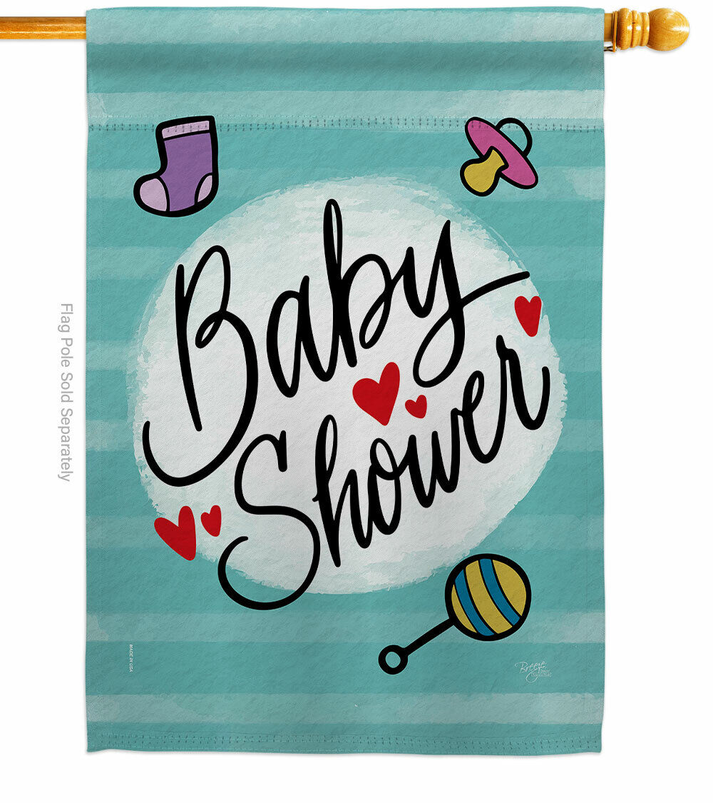 Baby Shower Garden Flag New Born Celebration Decorative Gift Yard House Flags