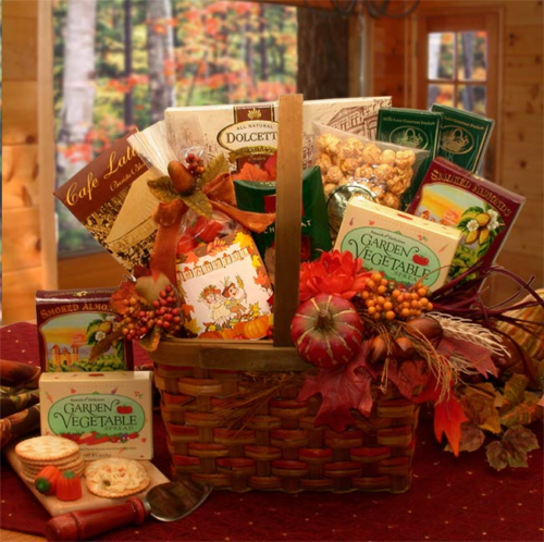Harvest Blessings Gourmet Fall Gift Basket- Thanksgiving gift basket - Fall gift