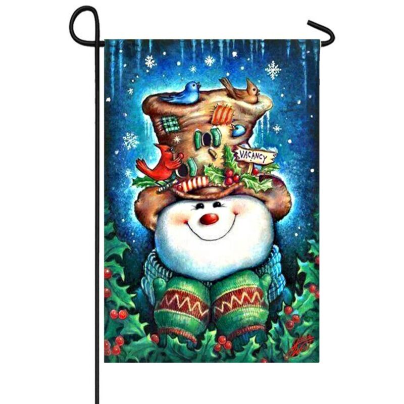 Jolly Snowman Garden Flag