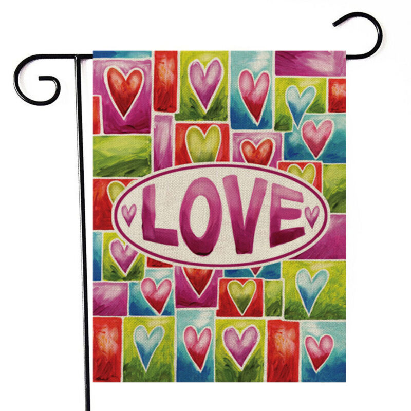 Love Hearts Garden Flag